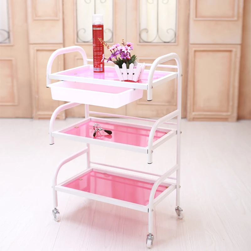 Cheap Beauty trolley with three drawers salon barber shop beauty trolleys tool car cabinet |