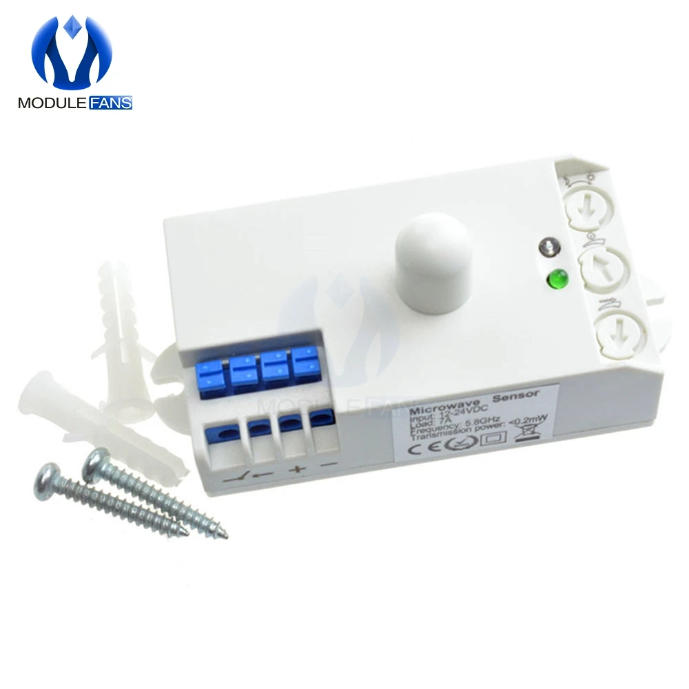 Microwave Radar Sensor Light Switch Body Motion SK-807K-DC DC 12V-24V 5.8GHz With Shell
Microwave Radar Sensor Light Switch Body Motion SK-807K-DC DC 12V-24V 5.8GHz With Shell