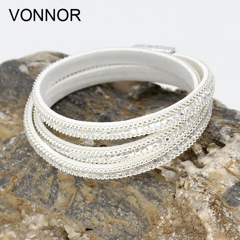 Bracelets for Women Fashion Multilayer Windings Bracelets Leather with Rhinestone Chain Bracelet Female Accessories
Bracelets for Women Fashion Multilayer Windings Bracelets Leather with Rhinestone Chain Bracelet Female Accessories