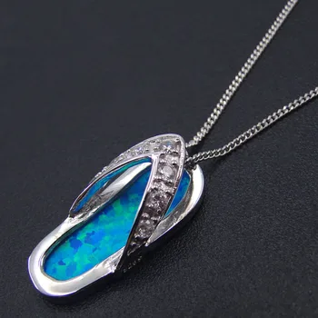 Hot Selling Hawaii Designs 100% 925 Sterling Silver Blue Australia Fire Opal Flip Flop Pendant Necklace For Gift
Hot Selling Hawaii Designs 100% 925 Sterling Silver Blue Australia Fire Opal Flip Flop Pendant Necklace For Gift