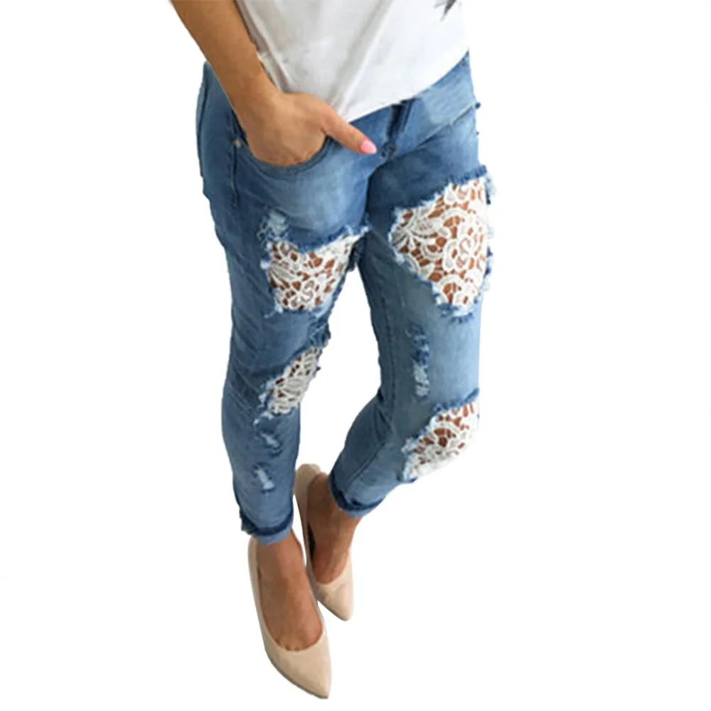 2019 Fashion Jean Women Lace Denim Stitching Holes High Waist Straight Barrel Calf Jeans Ladies Oversize Trouser Pencil Pant BB4
2019 Fashion Jean Women Lace Denim Stitching Holes High Waist Straight Barrel Calf Jeans Ladies Oversize Trouser Pencil Pant BB4