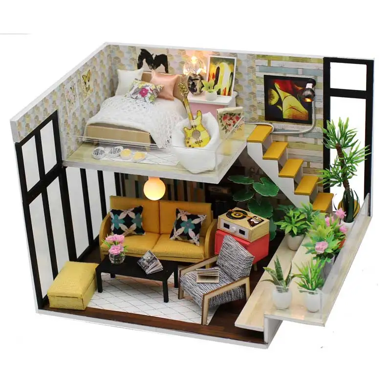 Wooden Doll House DIY Handmade Dollhouse Mini Nice Holiday Miniature Dollhouses Kit Music Box Toys for Children Girls Xmas Gifts
Wooden Doll House DIY Handmade Dollhouse Mini Nice Holiday Miniature Dollhouses Kit Music Box Toys for Children Girls Xmas Gifts