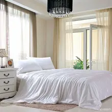 100% תות משי טהור naturals שמיכה/שמיכה/מצעים/שמיכה מילוי עבור חורף/קיץ מלך מלכת תאום גודל לבן צבע(China)