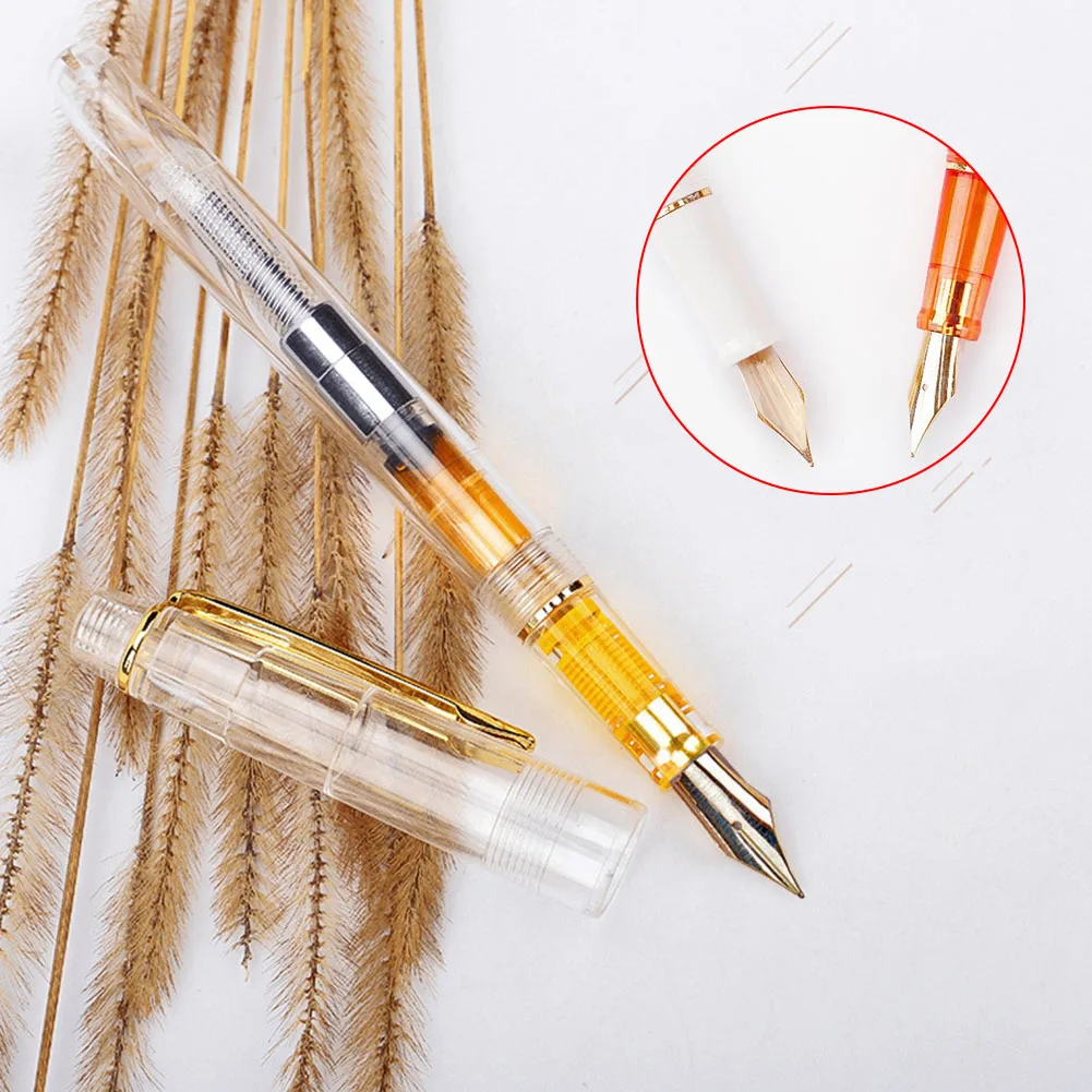 0.5mm Tip Fountain Pen Smooth Writing Fashion Office Plastic Stationery Calligraph Practice Students Portable Transparent School
0.5mm Tip Fountain Pen Smooth Writing Fashion Office Plastic Stationery Calligraph Practice Students Portable Transparent School