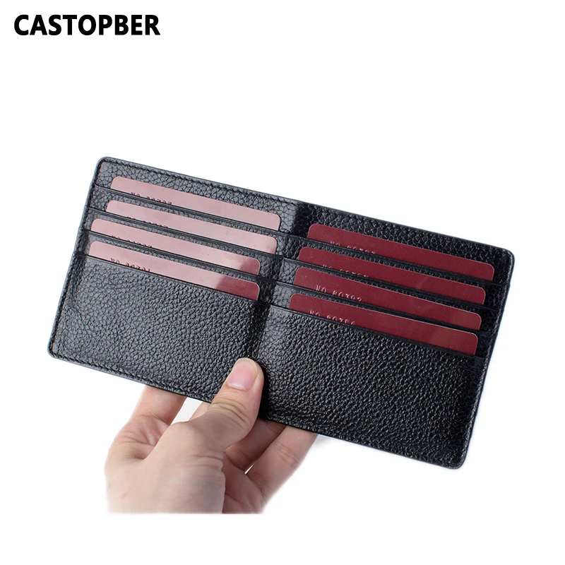 Genuine Leather Luxury Mens Bifold Credit ID Card Wallet Holder Slim Coin Purse Genuine Leather Luxury Mens Bifold Credit ID Card Wallet Holder Slim Coin Purse