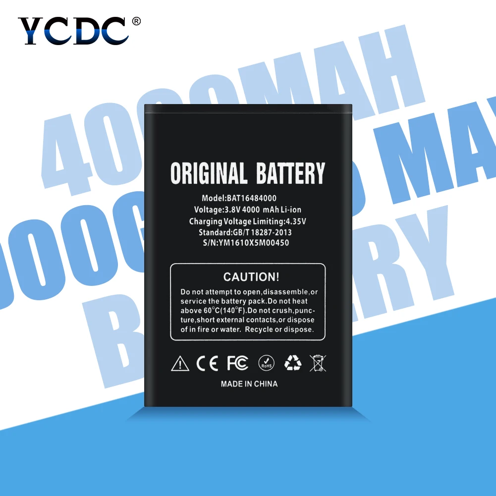 Rechargeable 4000mAh BAT16484000 Battery Phone Batteries Replacement Lithium Li Ion Bateria For DOOGEE X5 Max X5 Max Pro
Rechargeable 4000mAh BAT16484000 Battery Phone Batteries Replacement Lithium Li Ion Bateria For DOOGEE X5 Max X5 Max Pro