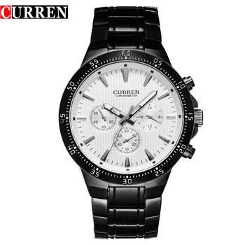 CURREN Fashion Full Steel Quartz Men Watch Analog Sports Male Wristwatch Classic Black&White Horloges Mannens Saat Reloj Hombre
CURREN Fashion Full Steel Quartz Men Watch Analog Sports Male Wristwatch Classic Black&White Horloges Mannens Saat Reloj Hombre