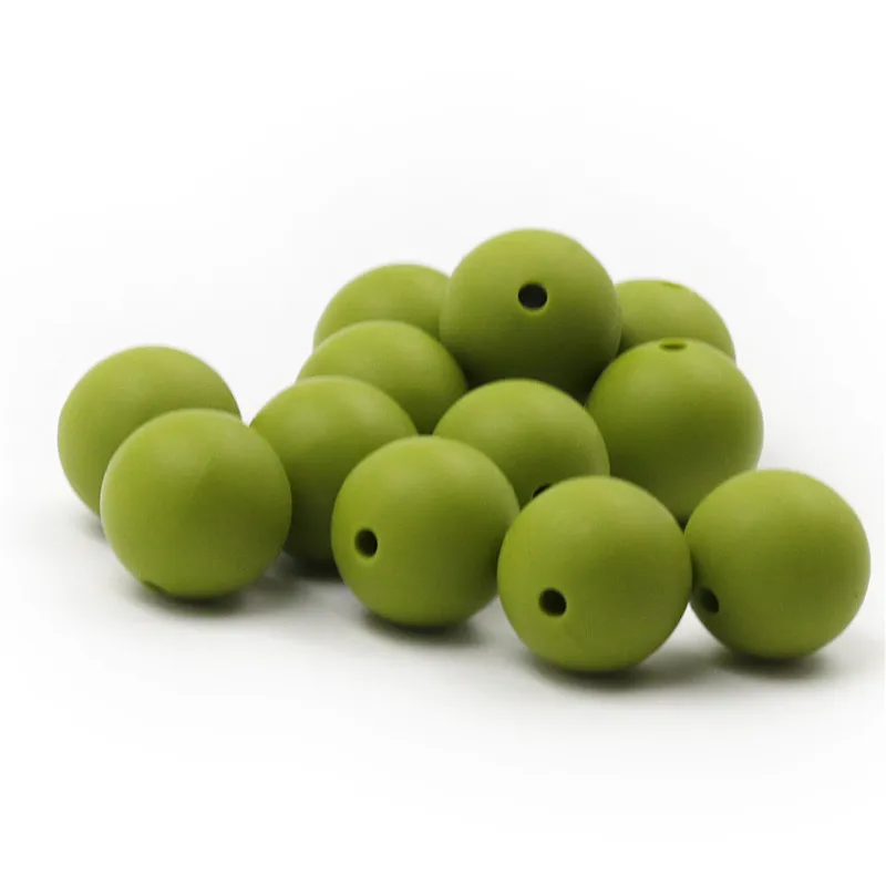 100pcs Olive green Silicone Beads 9-19mm Round BPA Free Silicone Teething Beads For Baby Care Jewelry Teether Toys Supplies
100pcs Olive green Silicone Beads 9-19mm Round BPA Free Silicone Teething Beads For Baby Care Jewelry Teether Toys Supplies