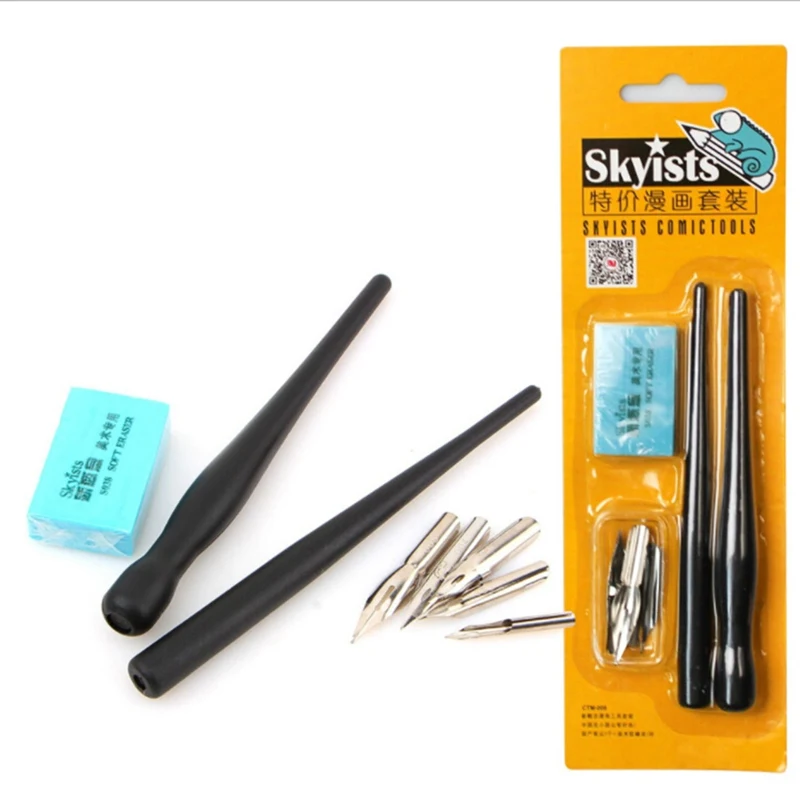 2018 New 1 Set Manga Comics pen dip pen G pen set Anime Tools Cartoon pen Art Supplies
2018 New 1 Set Manga Comics pen dip pen G pen set Anime Tools Cartoon pen Art Supplies