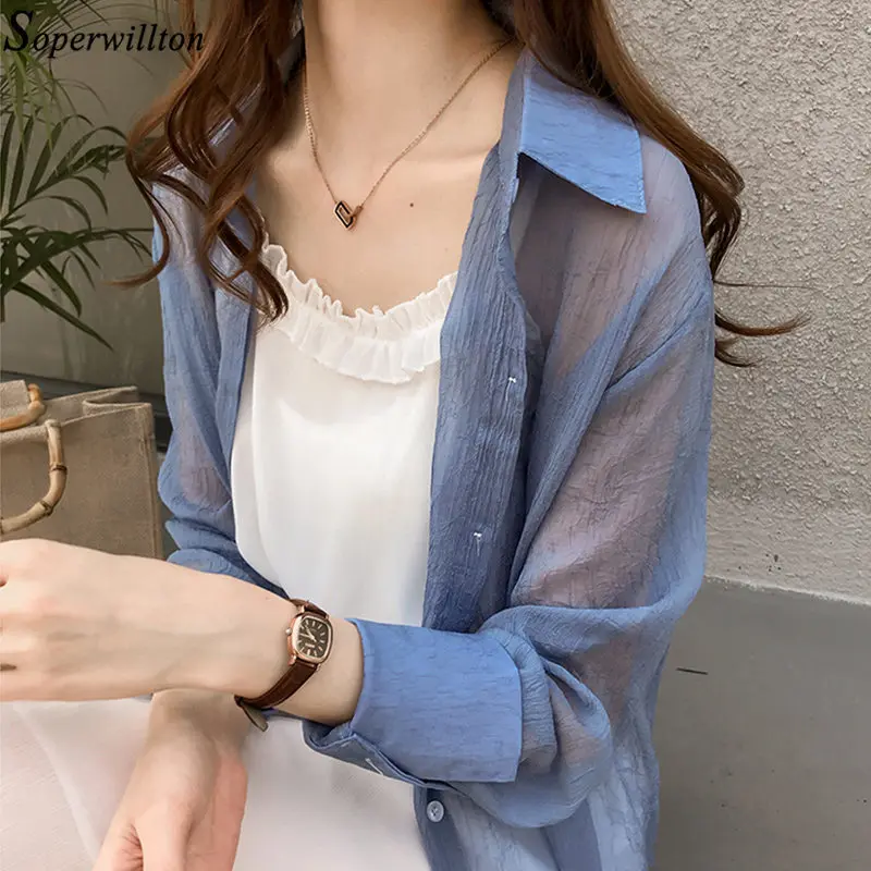 Blouse Summer Kimono Cardigan Women Thin Shirt 2019 Spring Long Sleeve Tops Female Transparent Blusas Sunscreen Boyfriend ZA1
Blouse Summer Kimono Cardigan Women Thin Shirt 2019 Spring Long Sleeve Tops Female Transparent Blusas Sunscreen Boyfriend ZA1