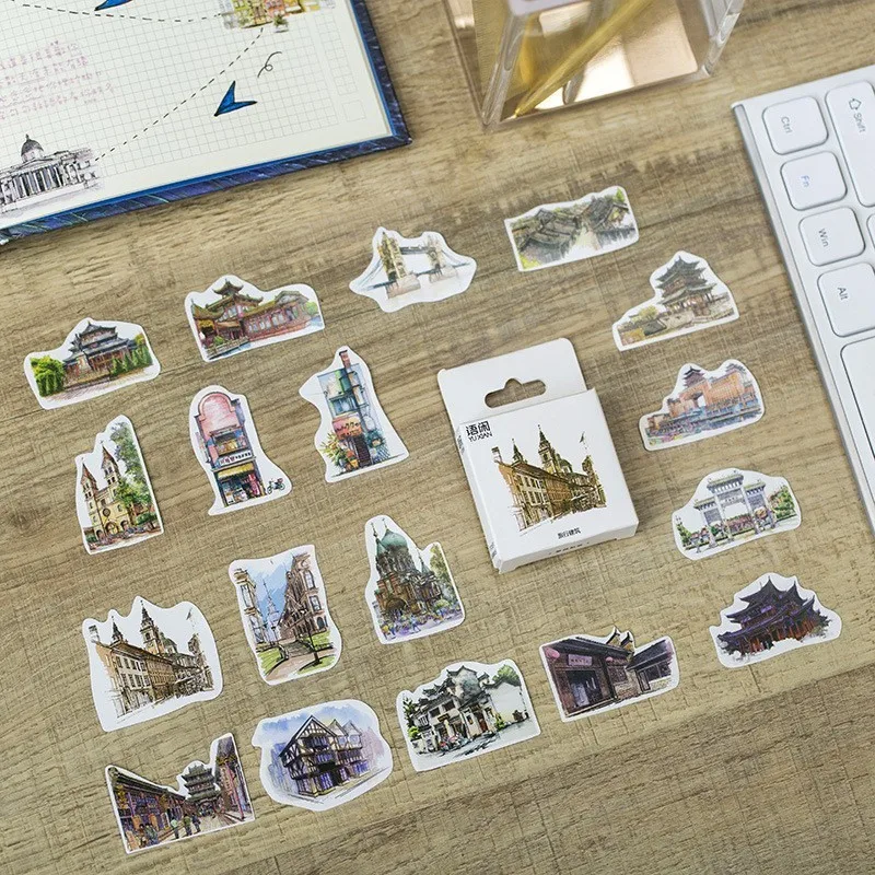 50PCS/box Cute Travel Building Paper Lable Sealing Stickers Crafts And Scrapbooking Decorative Lifelog DIY Stationery
50PCS/box Cute Travel Building Paper Lable Sealing Stickers Crafts And Scrapbooking Decorative Lifelog DIY Stationery
