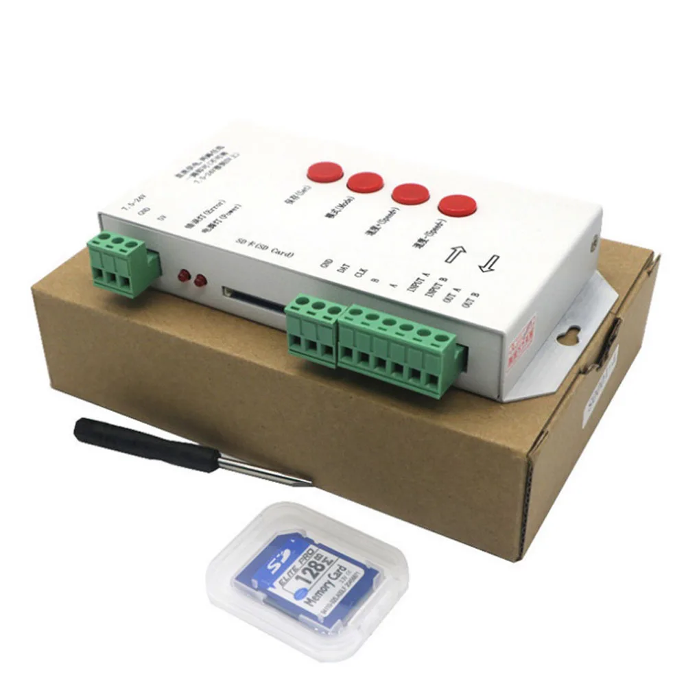 DC5~24V LED T1000S 128 SD Card Pixels Controller,for WS2801 WS2811 WS2812B LPD6803 LED 2048 strip light lamp
DC5~24V LED T1000S 128 SD Card Pixels Controller,for WS2801 WS2811 WS2812B LPD6803 LED 2048 strip light lamp