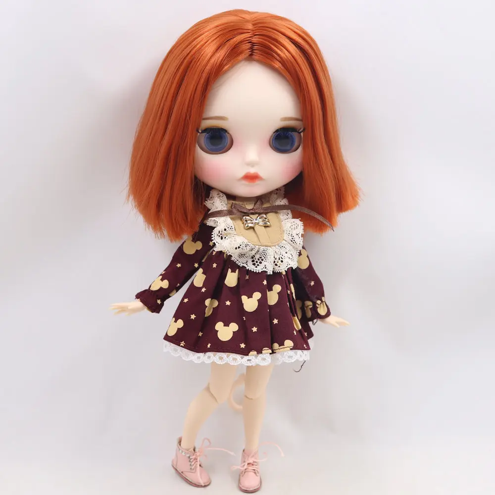 ICY Nude Blyth Doll No. BL232 Reddish Brown hair Carved lips Matte customized face Joint body 1/6 bjd
ICY Nude Blyth Doll No. BL232 Reddish Brown hair Carved lips Matte customized face Joint body 1/6 bjd