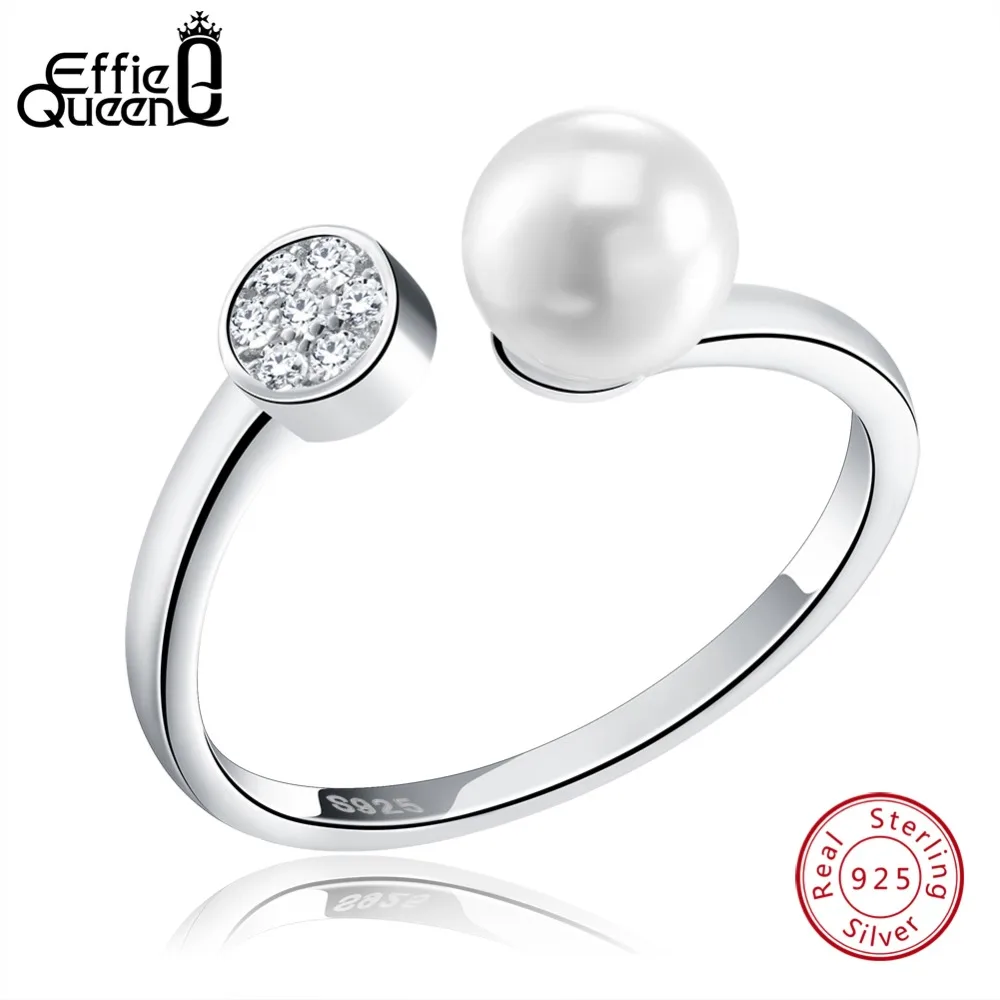 Effie Queen New Arrived Genuine 925 Silver Simulated-pearl Adjustable Finger Rings For Women BR15
Effie Queen New Arrived Genuine 925 Silver Simulated-pearl Adjustable Finger Rings For Women BR15
