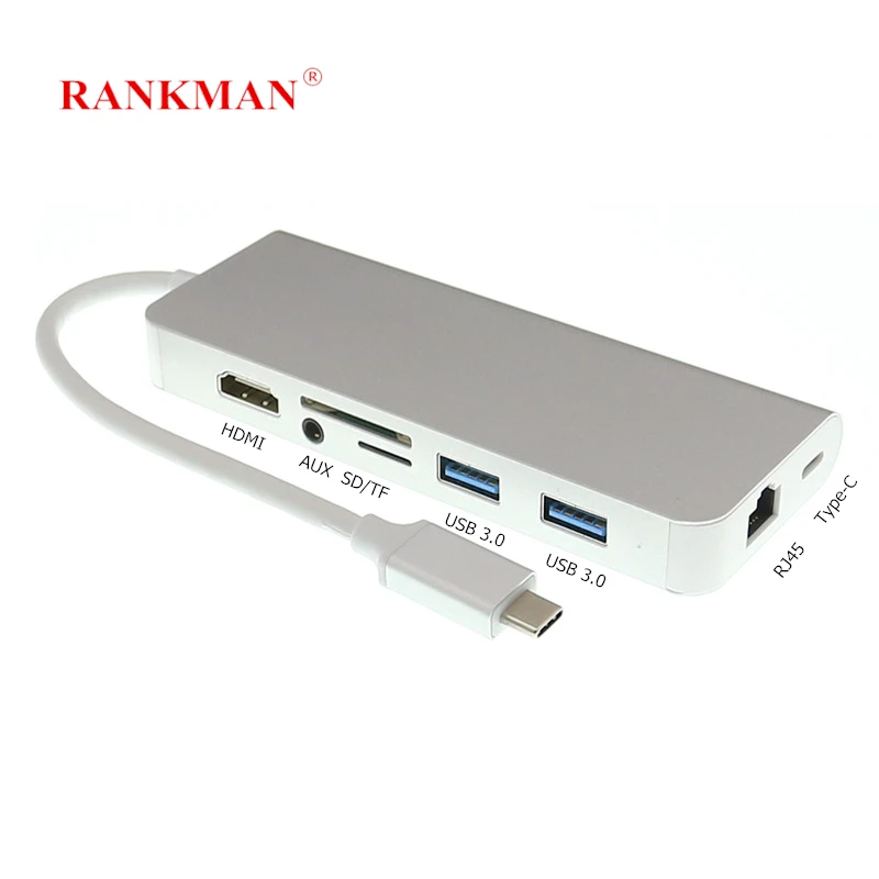 Rankman Type C to RJ45 HDMI VGA 3.5 Audio Adapter Type-C USB 3.0 Hub SD TF Card Reader Converter for Macbook Samsung S9 Xiaomi 9
Rankman Type C to RJ45 HDMI VGA 3.5 Audio Adapter Type-C USB 3.0 Hub SD TF Card Reader Converter for Macbook Samsung S9 Xiaomi 9