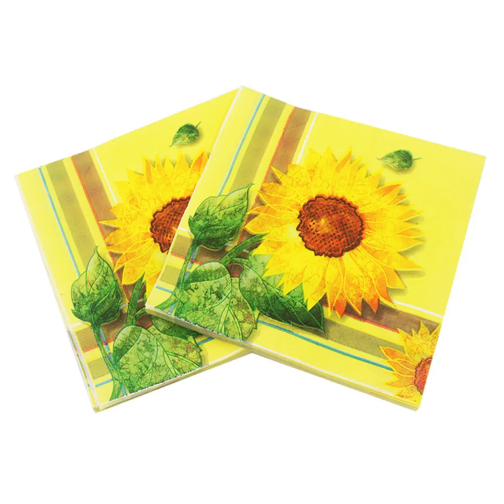 20pcs 16.5*16.5cm Sunflower Paper Napkin Flower Para Festas & Party Supply Tissue Decoupage Servilleta For Birthday Party Shower
20pcs 16.5*16.5cm Sunflower Paper Napkin Flower Para Festas & Party Supply Tissue Decoupage Servilleta For Birthday Party Shower