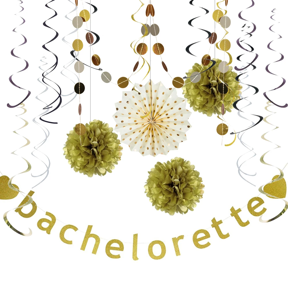 Bachelorette Party Decoration Set Party Banner Circle Garland Foil Swirls Pom Pom Dots Fan For Valentine's Day Supplier 7pcs
Bachelorette Party Decoration Set Party Banner Circle Garland Foil Swirls Pom Pom Dots Fan For Valentine's Day Supplier 7pcs