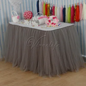 100cm x 80cm Gray Tulle Tutu Table Skirt Custom Wonderland Tulle Table Skirting Wedding Birthday Baby Shower Party Decoration
100cm x 80cm Gray Tulle Tutu Table Skirt Custom Wonderland Tulle Table Skirting Wedding Birthday Baby Shower Party Decoration