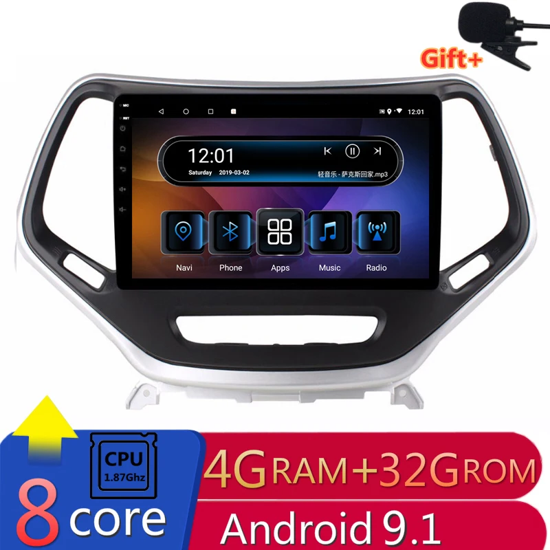 9" 4G RAM 2.5D IPS 8 CORE Android 9.1 Car DVD Multimedia Player GPS for Jeep Cherokee 2014 2015 2016 audio car radio navigation
9" 4G RAM 2.5D IPS 8 CORE Android 9.1 Car DVD Multimedia Player GPS for Jeep Cherokee 2014 2015 2016 audio car radio navigation