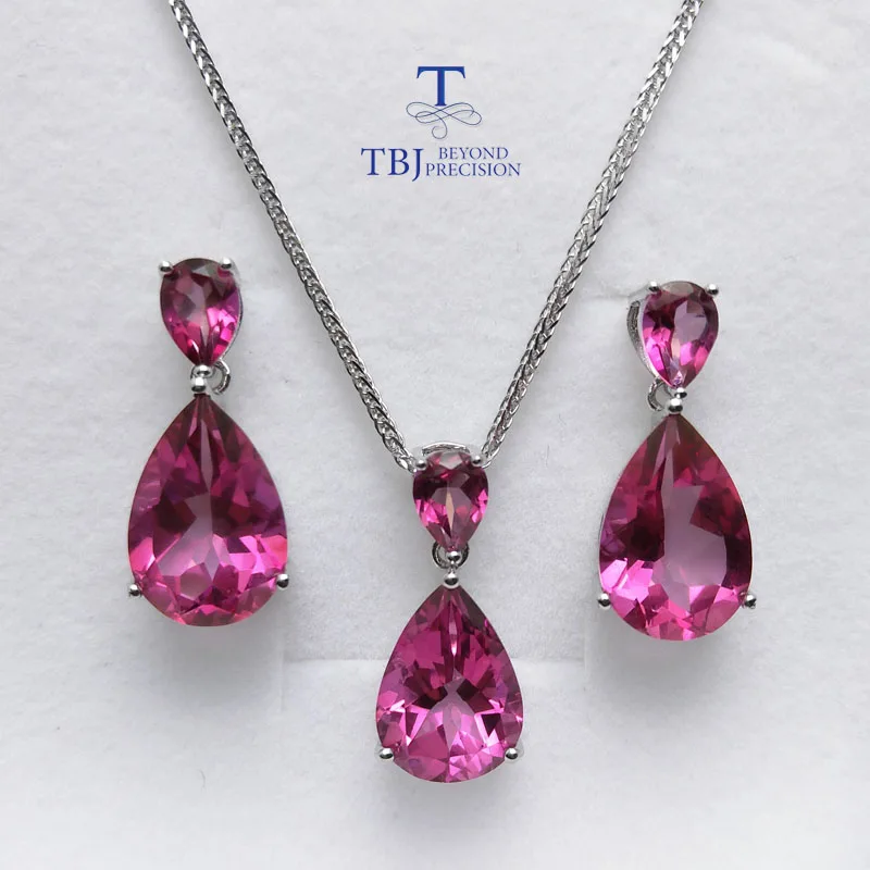 TBJ,natural pink topaz jewelry set earring and pendant S925 silver luxury shiny jewelry for women daily party wear gift for wife
TBJ,natural pink topaz jewelry set earring and pendant S925 silver luxury shiny jewelry for women daily party wear gift for wife