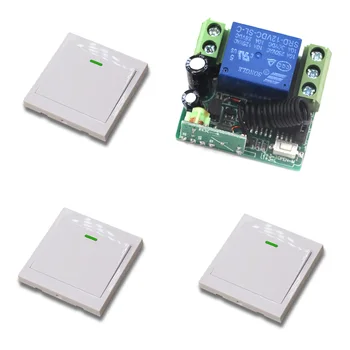12V Wireless Remote Switch System Radio Control Switch 10A 1CH Mini Receiver Relay Wall Transmitter Learning Code 315/433Mhz
12V Wireless Remote Switch System Radio Control Switch 10A 1CH Mini Receiver Relay Wall Transmitter Learning Code 315/433Mhz