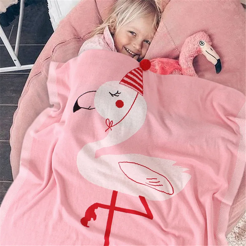80X100cm soft Cotton knitted pink flamingo Baby Blanket Toddler thin summer night cover kids back seat blanket stroller cover
80X100cm soft Cotton knitted pink flamingo Baby Blanket Toddler thin summer night cover kids back seat blanket stroller cover