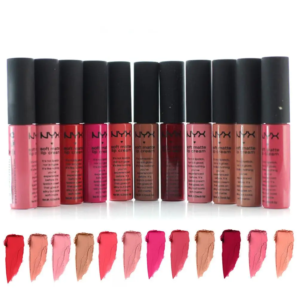 

12 Colors Professional Matte Liquid Lipstick Lip Gloss Waterproof Long-lasting Charming Sexy Color Easy to Wear for Daily Makeup