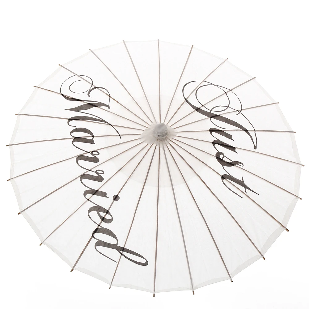 Just married paper umbrella (2)