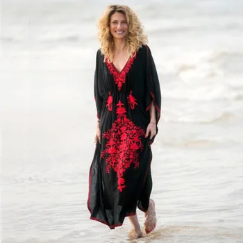 Kaftan Beach Swim Cover Up Swimwear Women Dresses Dress Tunic Summer Saida De Praia Plus Size Cotton Black Red Embroidered Robes
Kaftan Beach Swim Cover Up Swimwear Women Dresses Dress Tunic Summer Saida De Praia Plus Size Cotton Black Red Embroidered Robes
