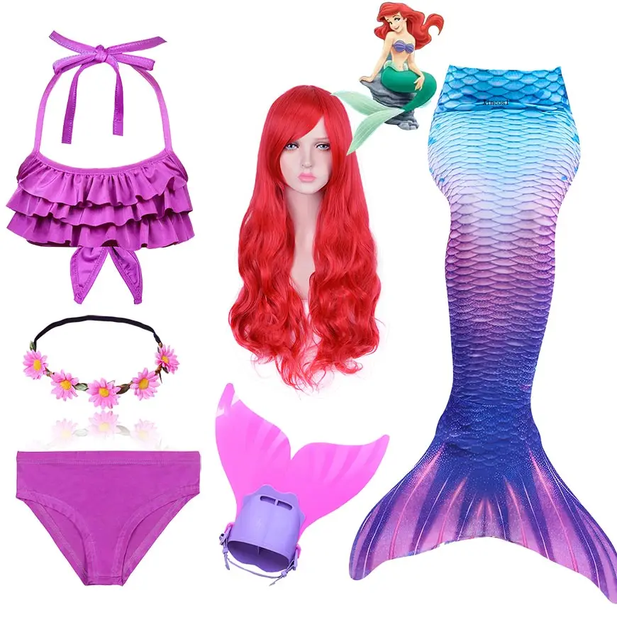 Kids Children Ariel Little Mermaid Tails With Monofin for Swimming Mermaid Wig Cosplay Costume Girls Swimmable Swimsuit
Kids Children Ariel Little Mermaid Tails With Monofin for Swimming Mermaid Wig Cosplay Costume Girls Swimmable Swimsuit
