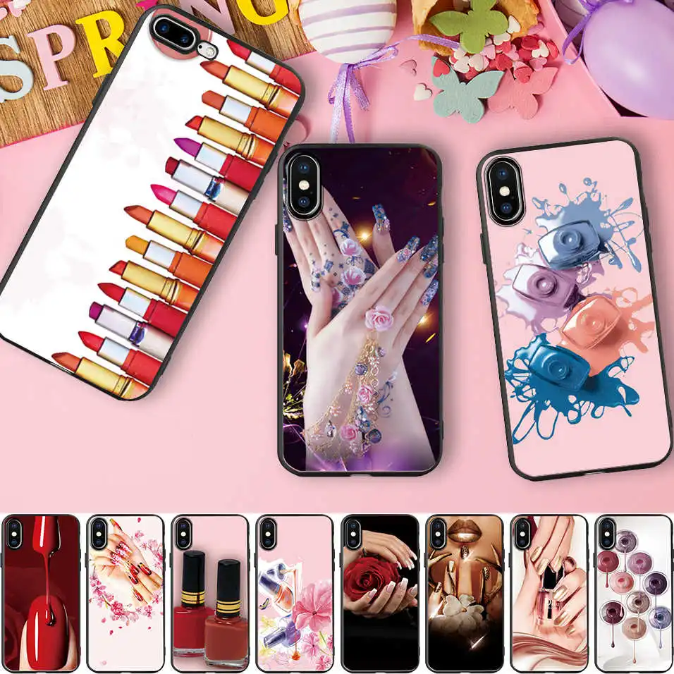 Minason Make Up Nail Oil Pattern Black Soft Silicone Phone Case For Samsung Galaxy S7 edge S8 S9 Cover Capinhas
Minason Make Up Nail Oil Pattern Black Soft Silicone Phone Case For Samsung Galaxy S7 edge S8 S9 Cover Capinhas