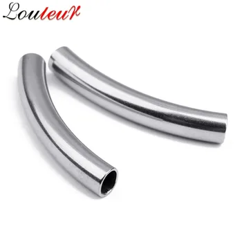 LOULEUR 10pcs/lot Stainless Steel Curved Tube Beads Fit 5mm Round Leather Cord Bracelet Necklace Spacer Beads for Jewelry Making
LOULEUR 10pcs/lot Stainless Steel Curved Tube Beads Fit 5mm Round Leather Cord Bracelet Necklace Spacer Beads for Jewelry Making