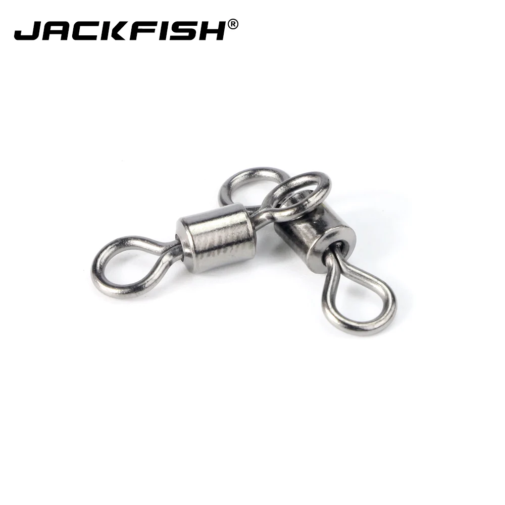 JACKFISH 100 шт. 8 слов рыболовный соединитель 10 размеров стальной шарикоподшипник
