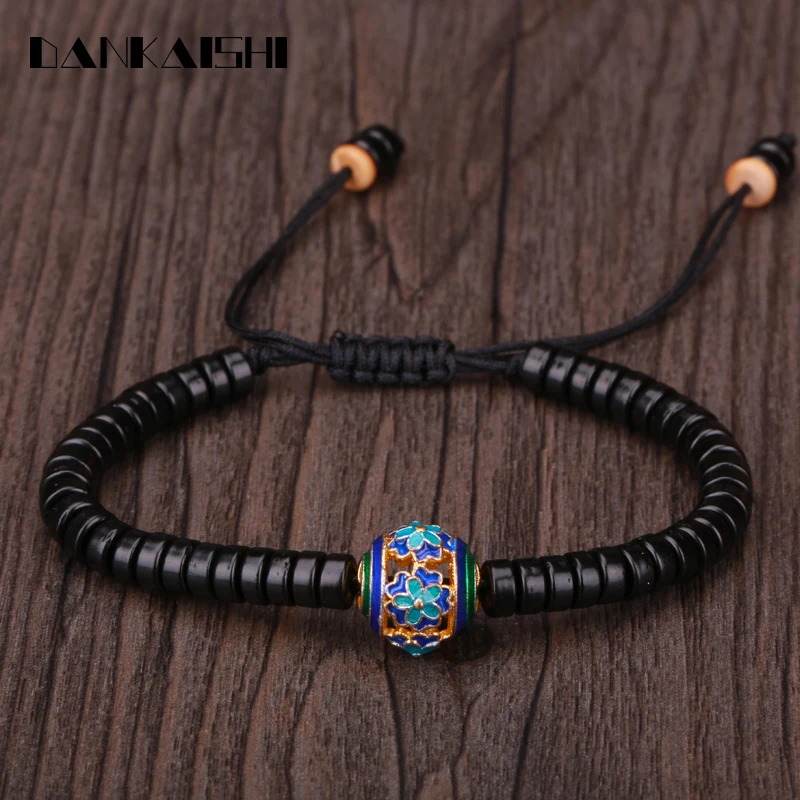 Dankaishi Natural Coconut Slices Adjustable Woven Bracelet Colorful Beads Bracelet Women Men Black Tibetan Meditation DKSFZ047
Dankaishi Natural Coconut Slices Adjustable Woven Bracelet Colorful Beads Bracelet Women Men Black Tibetan Meditation DKSFZ047