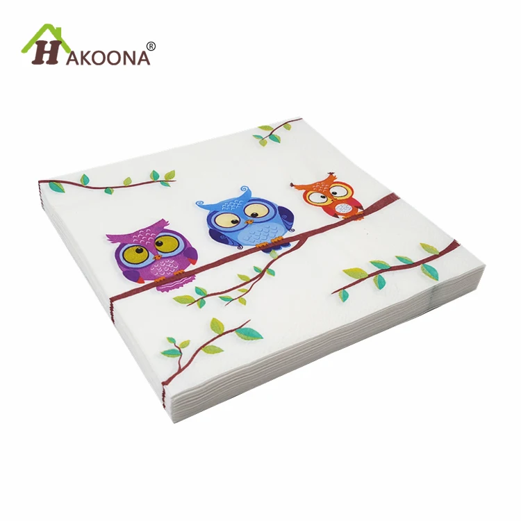 HAKOONA Owls Birds Decoupage Paper Napkin Scrapbooking Napkisn Craft Cartoon Printed Children Birthday Decoration
HAKOONA Owls Birds Decoupage Paper Napkin Scrapbooking Napkisn Craft Cartoon Printed Children Birthday Decoration