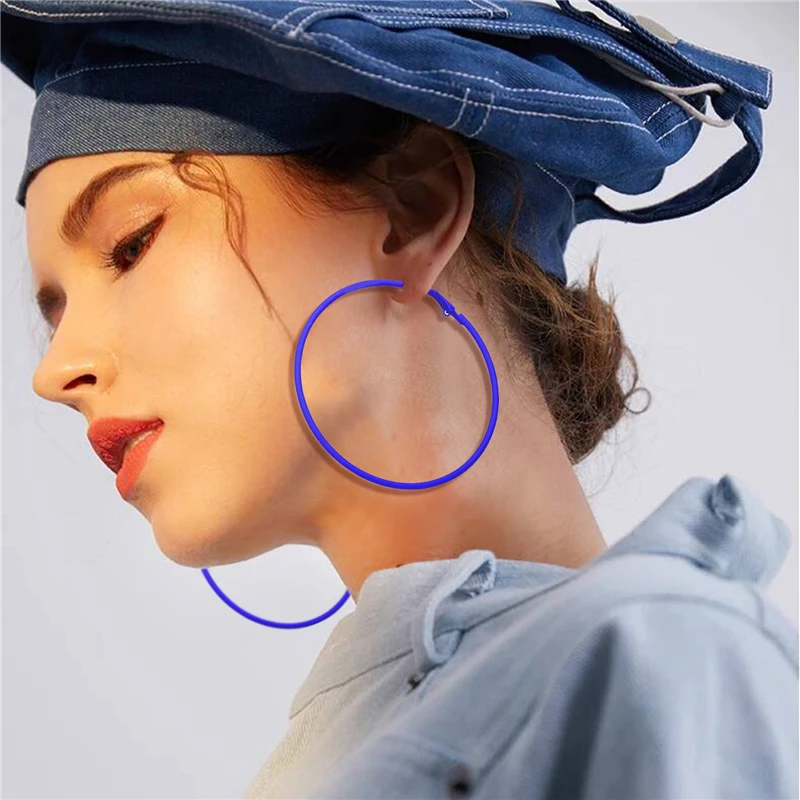 Fashion Oversize Big Circle Hoop Earrings For Women 2019 New Colorful Red Green Blue Yellow Round Hoop Earrings Ladies Jewelry
Fashion Oversize Big Circle Hoop Earrings For Women 2019 New Colorful Red Green Blue Yellow Round Hoop Earrings Ladies Jewelry