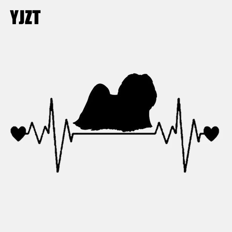 YJZT 16.2CM*7.7CM Lovely Maltese Lifeline dog Heartbeat Vinyl Black/Silver Car Sticker C22-1187
YJZT 16.2CM*7.7CM Lovely Maltese Lifeline dog Heartbeat Vinyl Black/Silver Car Sticker C22-1187