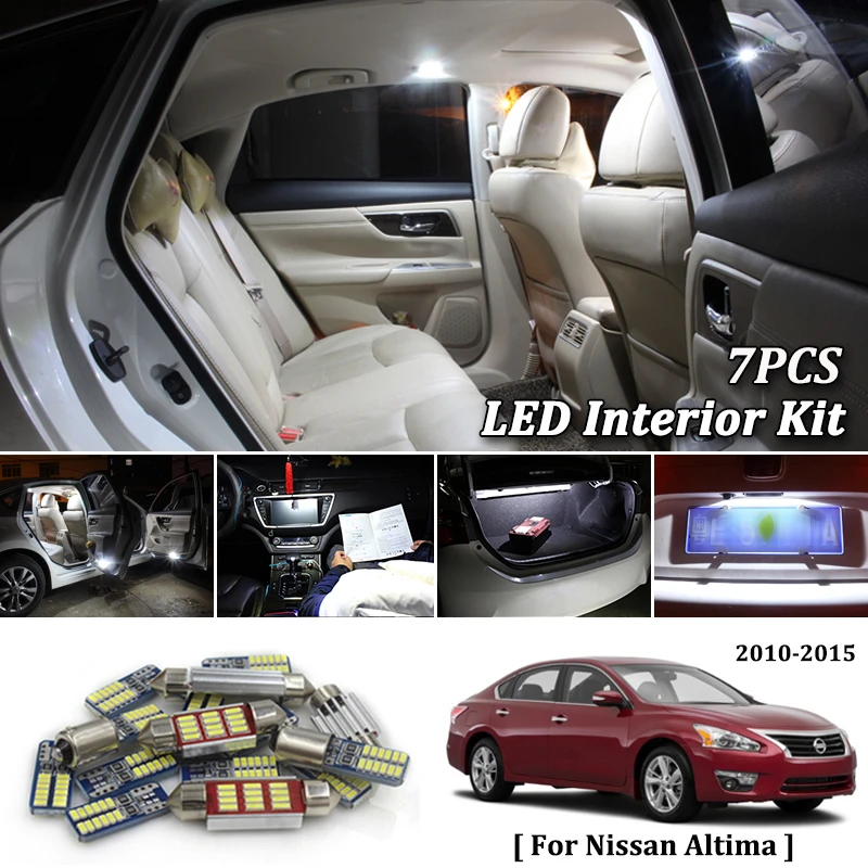 9x White LED Interior Bulbs Tag Lights for 2005-2016 Nissan Frontier Reverse