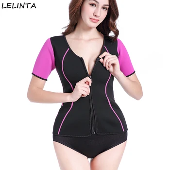 LELINTA Women's Workout Stretch Neoprene Shapewear Zipper Tops Arm Compression Bodysuit Waist Trainer Tummy Control Body Shaper
LELINTA Women's Workout Stretch Neoprene Shapewear Zipper Tops Arm Compression Bodysuit Waist Trainer Tummy Control Body Shaper