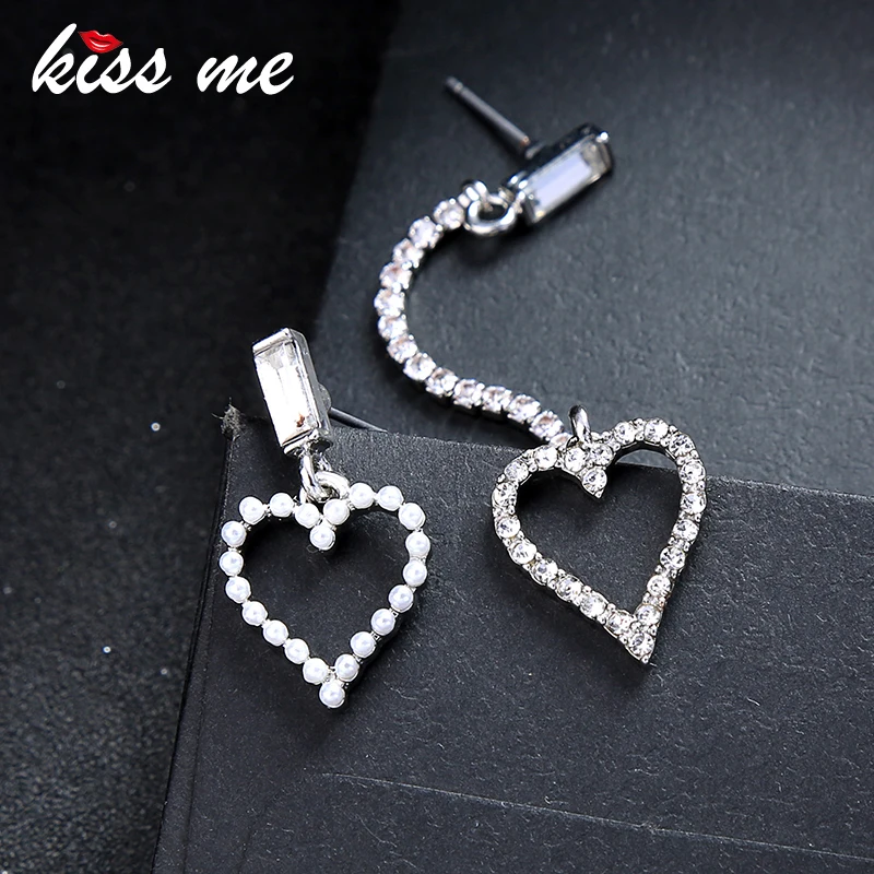 KISS ME Korean Fashion Asymmetric Simulated Pearl Crystal Heart Earrings for Women Luxury Wedding Jewelry
KISS ME Korean Fashion Asymmetric Simulated Pearl Crystal Heart Earrings for Women Luxury Wedding Jewelry