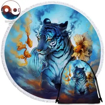 Dream by JoJoesArt Large Round Beach Towel Psychedelic Tiger Microfiber Toalla Blanket With Tassels Goldfish Serviette De Plage
Dream by JoJoesArt Large Round Beach Towel Psychedelic Tiger Microfiber Toalla Blanket With Tassels Goldfish Serviette De Plage