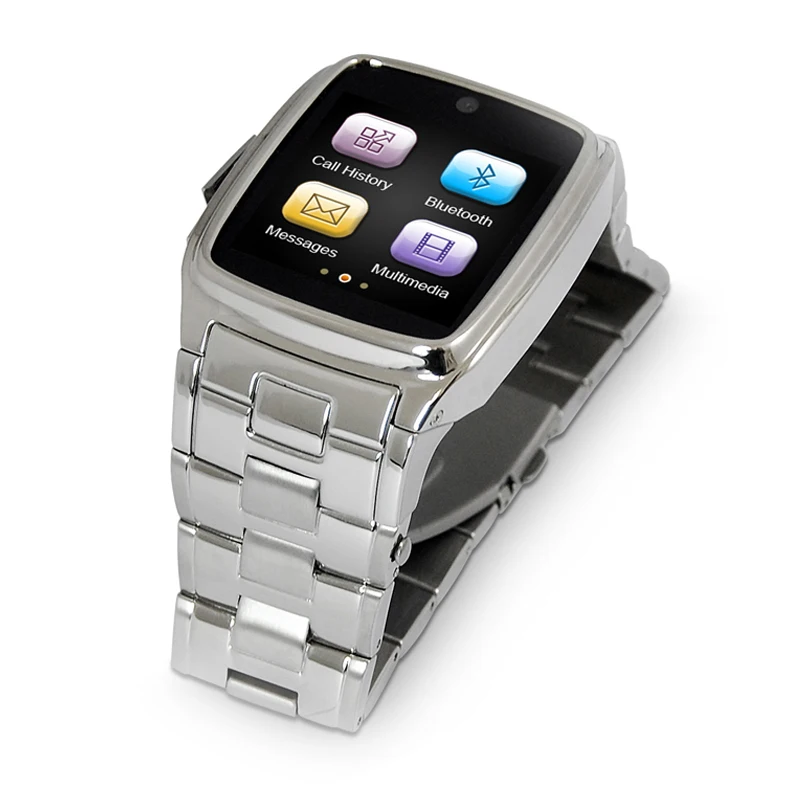 Steel belt smart watch phone Build-in Camera, shoot video and take photo, supporting MP3 and MP4 for businessman use
Steel belt smart watch phone Build-in Camera, shoot video and take photo, supporting MP3 and MP4 for businessman use
