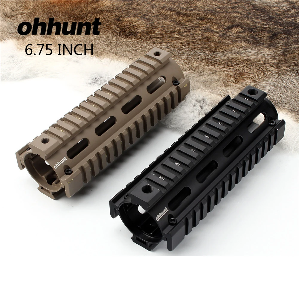 ohhunt 3.93" 6.75" Carbine Length 2 Piece Drop In Quad Rail Handling System Black Tan Hunting Tactical AR-15 M16 Rifles Drop-In
ohhunt 3.93" 6.75" Carbine Length 2 Piece Drop In Quad Rail Handling System Black Tan Hunting Tactical AR-15 M16 Rifles Drop-In