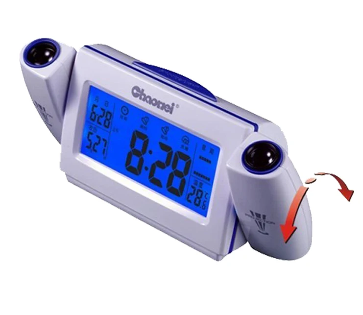 LED dimensional luminous double voice-activated projection personality electronic mute alarm clock lounged projection clock
LED dimensional luminous double voice-activated projection personality electronic mute alarm clock lounged projection clock