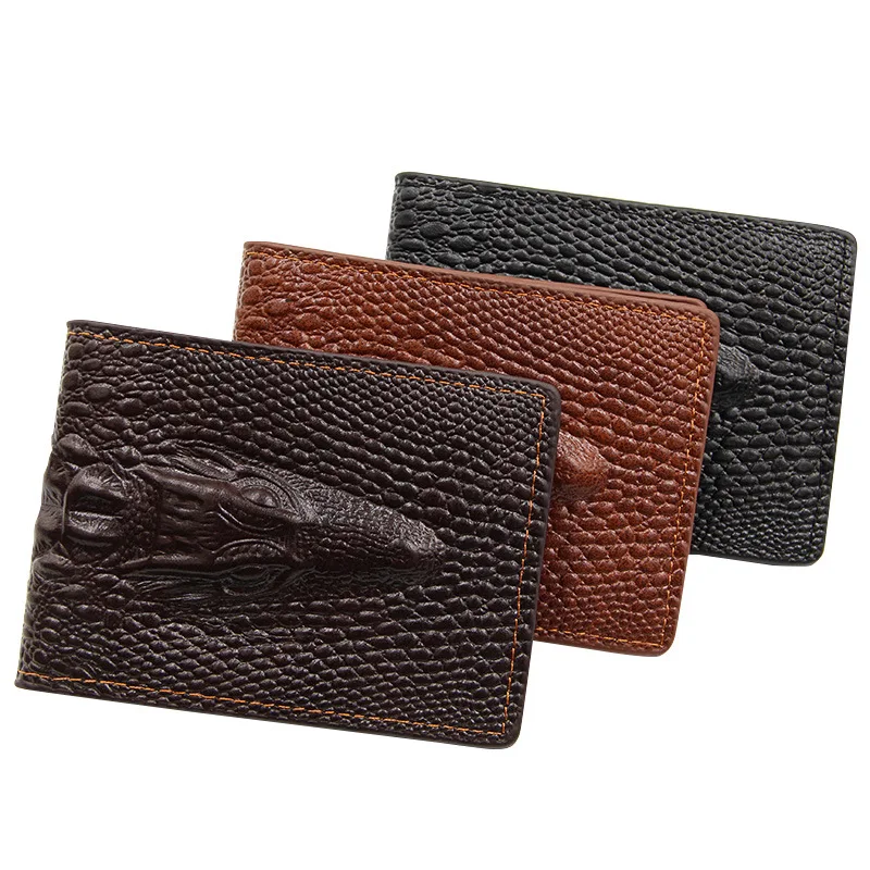 New Crocodile Pattern Men Short Wallets Mens PU Leather Card Holder Money Cash Wallet Purses Pockets | Багаж и сумки