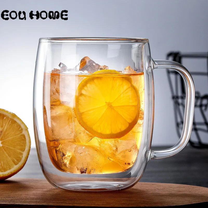 Heat Resistant Double Wall High Borosilicate Glass Teacup with Handle Transparent Glassware Beer Drink Mug Home Coffee Milk Mugs
Heat Resistant Double Wall High Borosilicate Glass Teacup with Handle Transparent Glassware Beer Drink Mug Home Coffee Milk Mugs