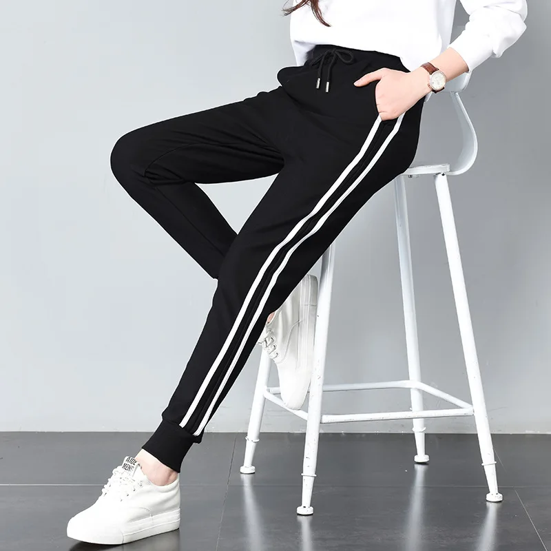Women Long Leisure Pants Bottoms Autumn Spring Female Clothes Striped Jogger Haren Pants Sweatpants Sportswear Trousers E0918
Women Long Leisure Pants Bottoms Autumn Spring Female Clothes Striped Jogger Haren Pants Sweatpants Sportswear Trousers E0918
