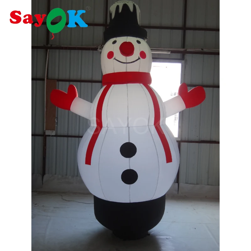 

SAYOK 6.56ft Tall Christmas Inflatable Snowman with Led Lights Inflatable Snowman Model for Xmas Holiday Party Indoor Garden