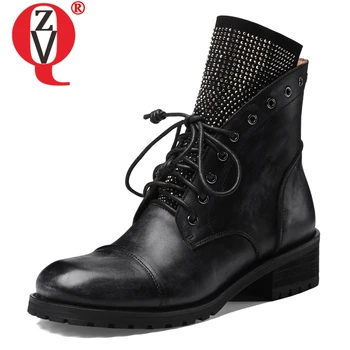 ZVQ woman shoes 2019 autumn new fashion round toe genuine leather ankle boots outside comfortable lace-up shoes drop shipping
ZVQ woman shoes 2019 autumn new fashion round toe genuine leather ankle boots outside comfortable lace-up shoes drop shipping