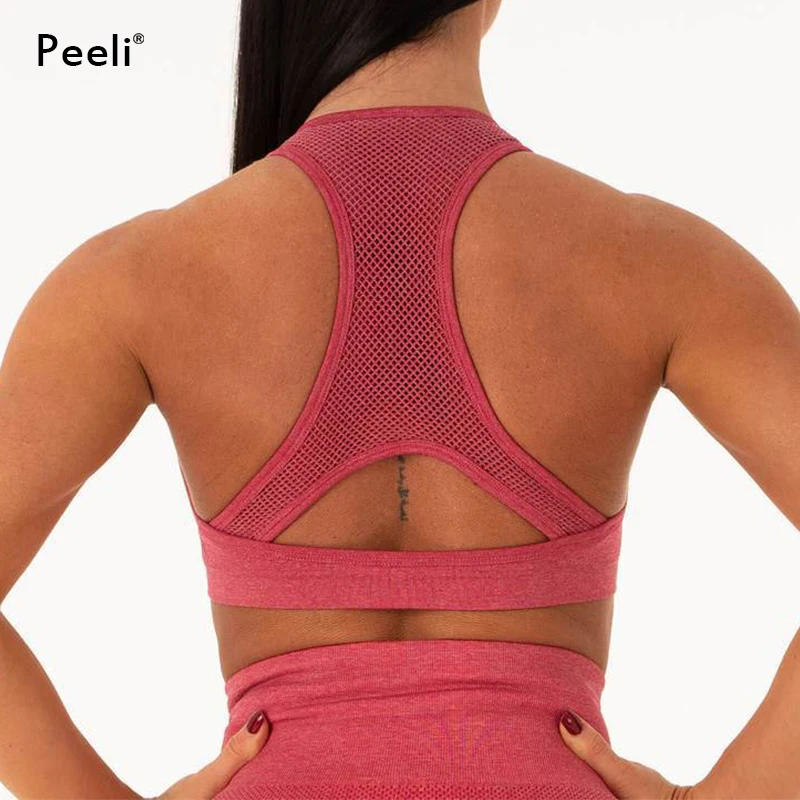 Peeli Seamless Sports Bra Women Fitness Padded Yoga Bra Racerback Gym Crop Tops Workout Push Up Athletic Bra Female Active Wear
Peeli Seamless Sports Bra Women Fitness Padded Yoga Bra Racerback Gym Crop Tops Workout Push Up Athletic Bra Female Active Wear